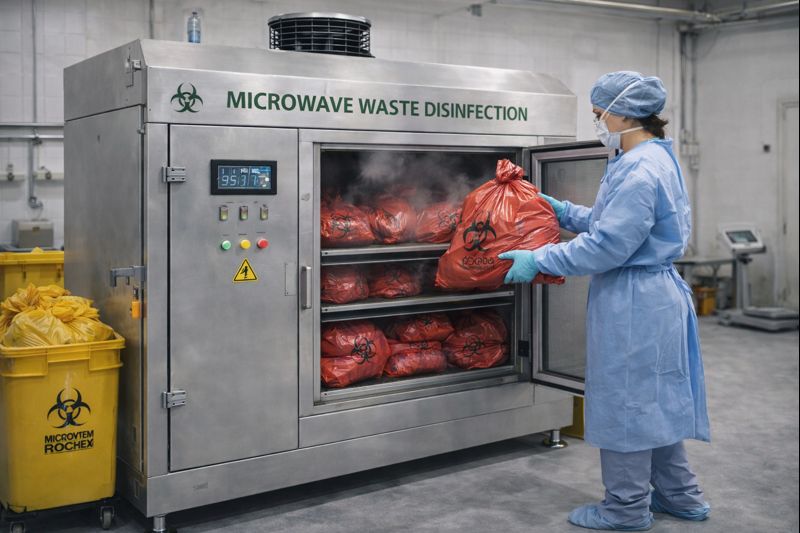 microwave medical waste treatment machine
